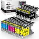 INK4U Compatible LC75 Ink Cartridges Replacement for Brother LC75 LC71 LC79 XL for MFC-J6510DW MFC-J6710DW MFC-J6910DW MFC-J280W MFC-J425W MFC-J430W Printer(5 Black,3 Cyan,3 Magenta,3 Yellow,14 Pack)