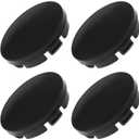 SING F LTD 4Pcs Car Auto Wheel Center Caps Front & Rear Hub Covers Black ABS for Vehicle Replacement Accessories 56mm Outer Diameter