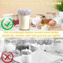 3 x Vodolo 100% Cotton Sourdough Jar Cover,5 PCS Reusable Sourdough Bread Proofing Starter Jar Cloth Covers for Most Glass Mason Sour Dough Crock