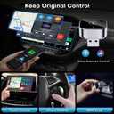 2-in-1 Wireless CarPlay & Android Auto Adapter, Plug & Play CarPlay Dongle Converts Wired to Wireless, Fast Auto-Connect, No Delay, Compact Design for iPhone & Android with USB/USB-C Port(Black)