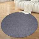 Waterproof Rug Pad Round 1/4Thick Waterproof Non-Slip Rug Pad,Pad for Hardwood Floors,Rug Pads for All Floors and Finishes, Keeps Carpets in Place Soft and Safe（5FT）