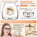 MARE AZZURO Oversized Reading Glasses Women Large Square Readers 1.0 1.25 1.5 1.75 2.0 2.25 2.5 2.75 3.0 3.5 4.0 5.0 6.0 (Leopard)