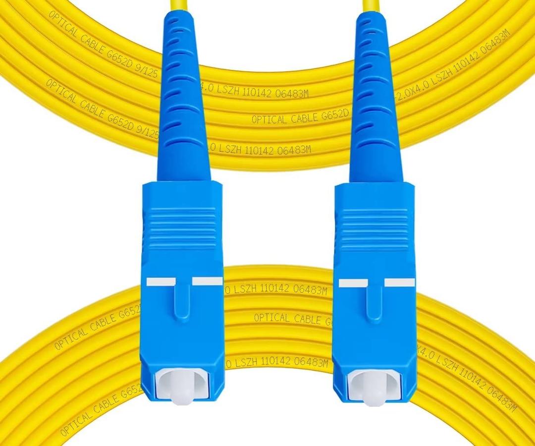 Fibergaga-75m(246ft) OS2 SC to SC Fiber Patch Cable Single Mode, Simplex, Length Option: 0.5M(1.6ft)-100m(328ft) 9/125m 2.0mm Diameter Fiber Optic Patch Cord, LSZH,OS1/OS2 Compatible