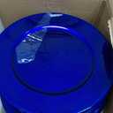 50 Pcs Royal Blue Charger Plates 13" Round Charger Plates Bulk Beaded Chargers for Dinner Plates Decorative Blue Charger Plastic Charger Plates for Wedding Party Event Bridal Shower Table Decoration