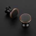 Ravinte 10 Pack Oil Rubbed Bronze Kitchen Cabinet Knobs, Solid Oil Rubbed Bronze Pulls Zinc Handles Simple Drawer Cabinet Hardware for Cupboard Drawer Knobs
