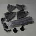 Corner Shower Caddy Tension Pole - Heavy Duty Floor to Ceiling Shower Organizer Tension Pole with 4 Shelves,54"-114 Adjustable Rustproof Stand Rack for Bathtub,Bathroom,Dorm,RV - Black