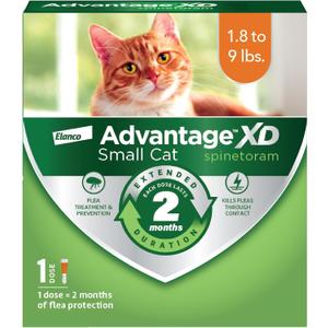 Advantage XD Small Cat Flea Prevention & Treatment For Cats 1.8-9lbs. | 1-Topical Dose, 2-Months of Protection Per Dose