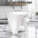 2 x Flour Funnel for KitchenAid Tilt-Head Mixer  Anti-Splash Hands-Free Attachment, Fits 4.55 Qt Models, Dishwasher-Safe Baking Tool for Dry & Wet Ingredients (White*2)