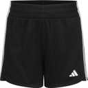 Adidas Girls' 3-Stripes Mesh Shorts (Small, Black)