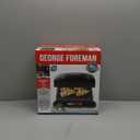 George Foreman 4-Serving Removable Plate Electric Grill and Panini Press, George Tough Non-Stick Coating, Drip Tray Catches Grease, Black
