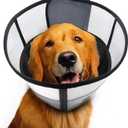 Soft Dog Cone Collar for Large Medium Small Dogs, Adjustable Cones for Dogs to Stop Licking, Recovery Collar After Surgery to Prevent Licking-Comfortable, size L