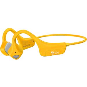 Bone Conduction Headphones Bluetooth - Wireless Open-Ear Headset with Microphones Lightweight Sweat Resistant Waterproof Running Earphones, Long Battery Life (Orange)