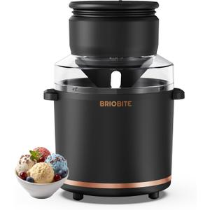 1.1 Quart Ice Cream Maker Electric Ice Cream Machine for Gelato, Milkshakes & Sorbet, Perfect for 2-3 Servings, Easy to Use & Clean, Black