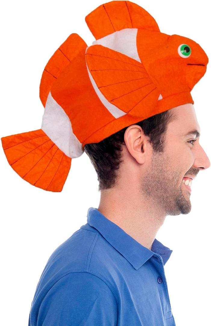 Fish Hat - Clown Fish Ocean Animal Costume by Funny Party Hats - Sea Animal Hat