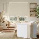 100% Blackout Shades for Indoor Windows, Custom Roller Shades for Windows Room Darkening Pull Down Blinds Privacy Shade for Home Bedroom Office Kitchen(34" W x 68" H) Beige