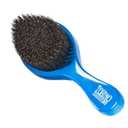 Torino Pro Wave Brushes by Brush King - Medium Curve Waves Brush #350 - Blue, Boar Bristles, Oval, for 360 Waves Hair Care (1 Count (Pack of 1))