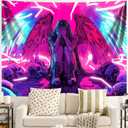 3 x Blacklight Tapestry,WingTapestry Glow In The Dark,UV Reactive Black Light Upright Posters Wall Hanging for Bedroom Dorm Living Room Backdrop Decor (wing5, 59L" x 51W")