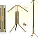 BougeRV Telescopic Camping Light, 15600mAh Collapsible Outdoor Light, Rotatable Electric Lantern, IP54 Waterproof Flashlight, Cordless Camping Tent Lamp for Emergency, Camping, Hiking, 2025 Version (Green)