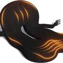 Office Chair Seat Cushion for Long Sitting Workers - L-Shaped Ergonomic Memory Foam with Tailbone Support & Adjustable Strap (Dark Gray)