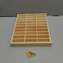 Stylish Wood Toy Cars Display Case with Removable Shelves, Wall-Mountable Organizer for Toy Cars and Matchbox Cars, Includes Hanging Screws (Wood-30 Slots)