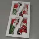 4 Pack Christmas Stocking Holders for Mantle, Gnome Stocking Hangers for Mantel, Christmas Stockings Hooks