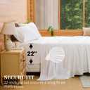 Bedlifes Deep Pocket Sheets 18-24 Inch, King Size Egyptian Cotton 1000 Thread Count, 4-Piece - Fits Extra Thick Mattresses, Cooling & Breathable (White)