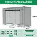SUNYRISY Garden Plant Netting Crop Cage for Garden Raised Bed, 9.8 x 3.3 x 6 Ft Plant Cover Cage Protectors from Animal for Outdoor Plants with Frame and Zippered Door