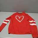 Kids Valentine Shirt Girls Valentines Shirts Cute Heart Graphic Long Sleeve Tee Tops (10-12 Years, Ared2)