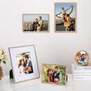 High-End Zinc Alloy 5x7'' Gold Photo Frames - Modern Rope Profile,Elegant Velvet Backing & Tempered Glass Front for Weddings & Home Decor,Classhy Metal Frame for Table Top and Wall Hanging