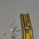 Pair of 4" Double Action Spring Hinge Stainless Steel Cafe Saloon Door Swing Self Closing Brass with Screws