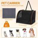 Dog Car Seat, Enclosed Carrier for Pets Travel Safety Dog Crate Soft-Sided Covered Car Kennel Carrier for Backseat for Medium Dogs