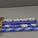 Image Arts Blue Christmas Wrapping Paper with Cut Lines on Reverse (4 Rolls: 120 sq. ft. ttl) Snowmen, Snowflakes, Blue and White Stripes