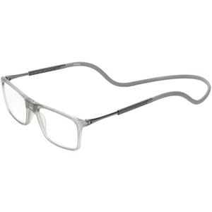 Calabria Unisex SP02 Snap Magnetic Reading Glasses – Pull Apart Glasses with Magnetic Bridge | Wrap Around Eyeglasses, Gray 3.0x