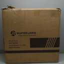 SUPERJARE 0.4'' Thick 24 Pcs 96 Sq Ft Rubber Top Exercise Equipment Mats, High Density EVA Foam Mats with Rubber Top, Interlocking Gym Flooring for Home Gym, Protective Workout Mat, Black/Grey