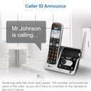 AT&T BL102-2 DECT 6.0 2-Handset Cordless Phone for Home with Answering Machine, Call Blocking, Caller ID Announcer, Audio Assist, Intercom, and Unsurpassed Range, Silver/Black