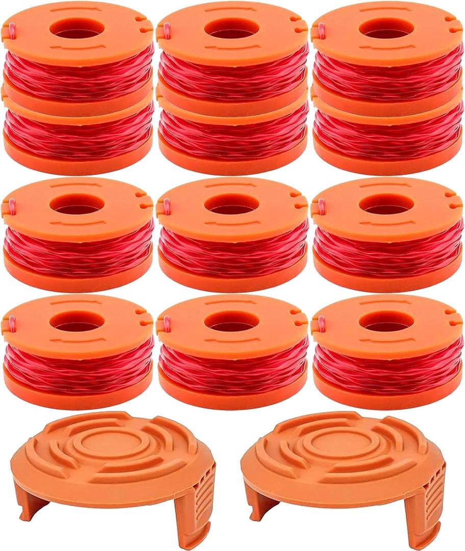 2 x Trimmer Spool Compatible with Worx Trimmer,10ft 0.065" Edger Spool Electric String Trimmers Refills for Worx,Suitable for Worx Weed Eater Parts (12+2 Pack) 2 x Trimmer Spool Compatible with Worx Trimmer,10ft 0.065" Edger Spool Electric String Trimmers Refills for Worx,Suitable for Worx Weed Eater Parts (12+2 Pack)