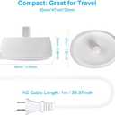 Oral B Electric Toothbrush Replacement Charger, Compatible with Most Oral B Braun Toothbrush Charger Base, Inductive Model 3757, Waterproof IPX7 Portable Travel