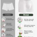 Men's Underwear Pack, Modal Boxer Briefs, Breathable Underwear for Men, Ultra Soft & Comfortable & Moisture-wicking (White, M)