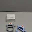 Smily Mia 2pack Baby Teething Toys for 0-6 3-6Months |Penguin Teether | Hand Teethers| Teething Mittens|Chew Toys for Teething Pain Relief, Baby Pacifiers| New Born Essentials, Blue+Grey