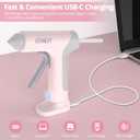 Cordless Hot Glue Gun, 4V 10s Fast Preheat, USB-C, 2000mAh Battery with Indicator, Smart Temp Control, Anti-Drip, Auto-Off, 307mm Glue Sticks, DIY Crafts, Home Repair, School Project (Light pink)