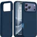 GONEZ Magnetic for iPhone 17 Pro Max Case, [Compatible with MagSafe] Anti-Scratch Microfiber Lining & Screen Protector, Silicone Camera Control, Shockproof Slim Phone Cover 6.9 inch, Dark Blue