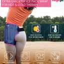 Magic Gel Extra Large Hip Ice Pack Wrap - Reusable Cold Pack for Hip Bursitis, Hip Replacement Surgery and Hip Flexor Pain. Hip ice wrap for Inflammation, Swelling and Hip Pain Relief