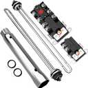 EWH-03 Electric Water Heater Tune-Up Kit by puxyblue - Fit for A O Simith Ken-more Whhirl-pool with Upper & Lower Heater Thermostat, Heater Elements, Element Wrench, Water Heater Parts