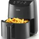 COSORI Air Fryer 2.1 QT, Small & Mini 4-in-1 airfryer Ideal for Simple Meals and Snack, Easy to Leftover Food to Crispy, Up to 97% Less Oil, 30 In-App Recipes, Nonstick & Dishwasher-Safe Basket (Grey)