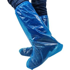 Fancystyle Pack of 80 Disposable Thicker Boot and Shoe Covers 19 inch Tall Extra Large Resistant Water/Skid Resistant Blue (80)
