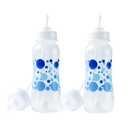 Hands-Free Baby Bottle - Anti-Colic Nursing System 9 oz Baby Bottle with Fast Flow Nipple/Teat 3m+ Infant with Tube Straw Feeding System for Toddler (2 Bottles - Blue)