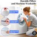 Gel Memory Foam Pillows for Sleeping- Standard Size -1-Pack - Medium Plush Feel - Neck and Shoulder Support - for Back-Side- Stomach Sleepers - Bed Pillows (White/Gray edge-4inch)