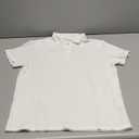 Verdusa Boys Button Down Dress Shirt Tops Short Sleeve Collar Textured Tee Shirts (14 Years, White)