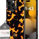Cocomii - Rectangle Case Compatible with iPhone 15 Pro - Compatible with MagSafe, Animal Print, Fashionable Pattern, Glossy, Magnetic Phone Case for iPhone 15 Pro 6.1 inch, Tortoise