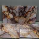 Gold Abstract Canvas Wall Art Marble Paintings Wall Decor Modern Fluid Texture Pictures for Walls Modern Home Decor Luxury Posters for Living Room Bedroom Office Artwork Decorations 12x12 4 Pcs